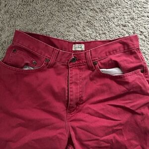 L.L. Bean pink jeans
